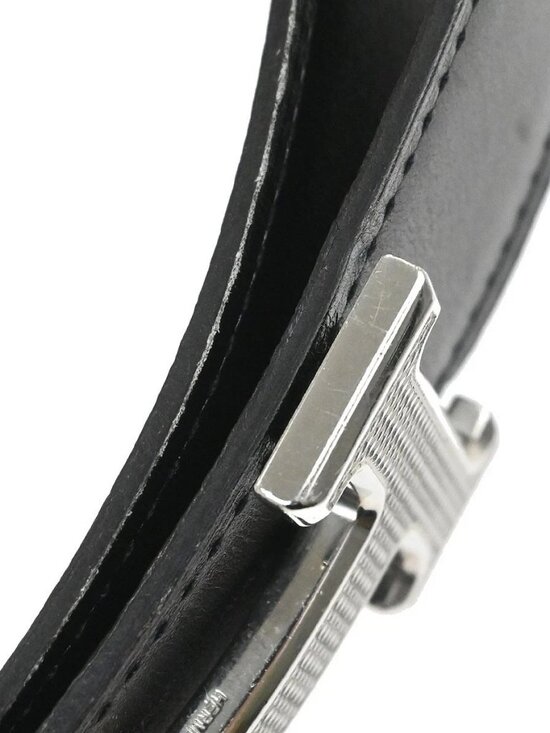 Hermes Black Box Calf Togo Constance Guilloche Reversible Belt main image 14